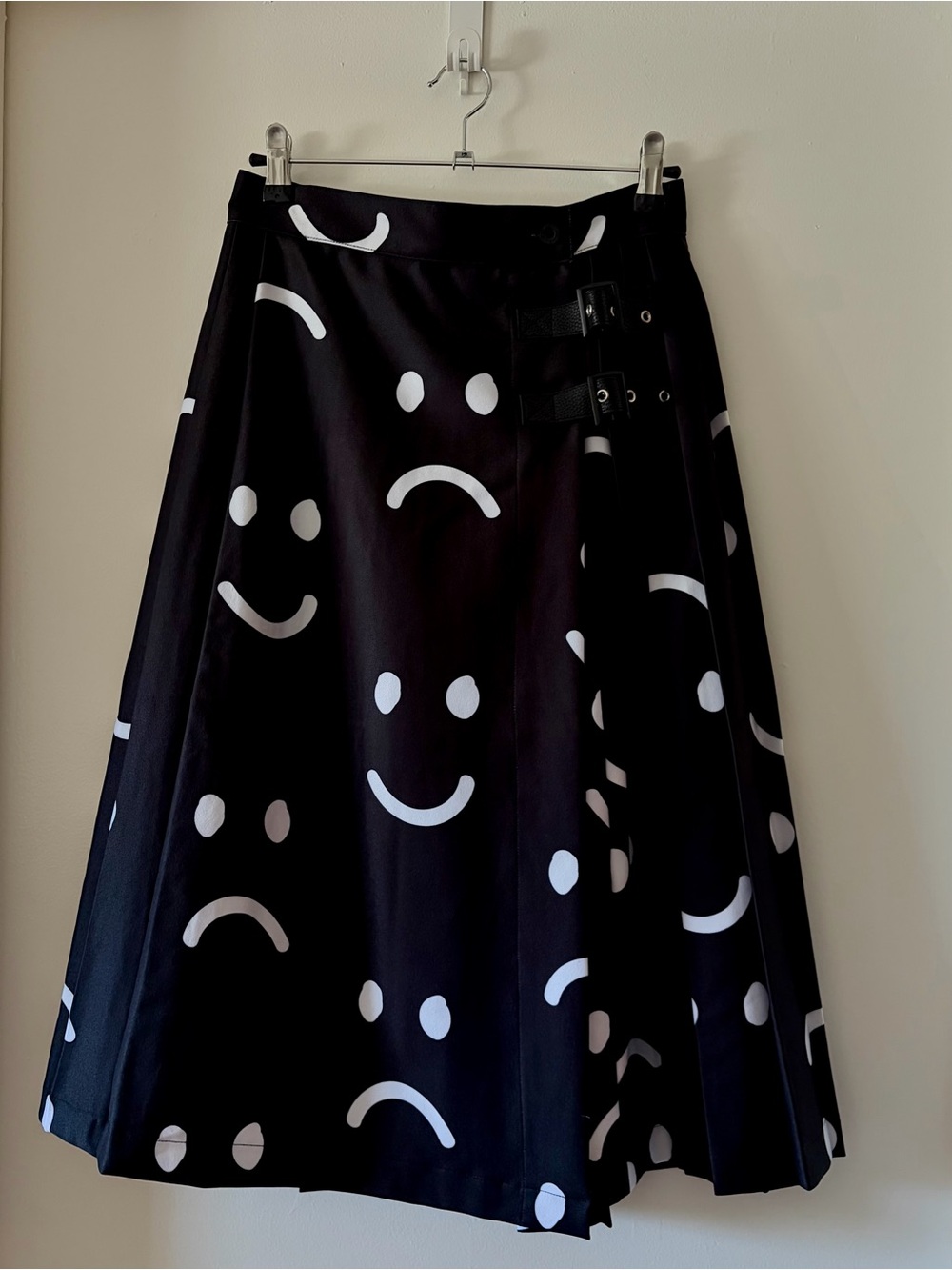 [NWT] Lazy Oaf Happy Sad Kilt Skirt Black White
